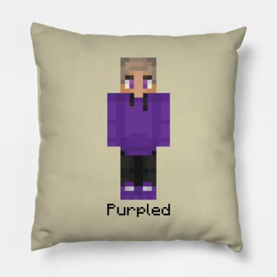 Purpled Minecraft Skin Throw Pillow Official Purpled Merch