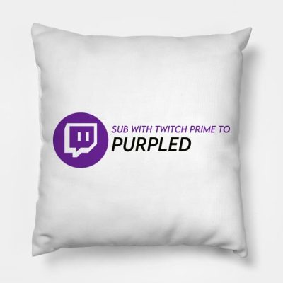 Twitch Prime Purpled Throw Pillow Official Purpled Merch