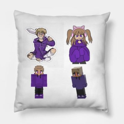 Purpled Minecraft Throw Pillow Official Purpled Merch