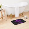  I Am Purpled Tree Of Pink And Purple Hearts On Black Background Bath Mat Official Purpled Merch