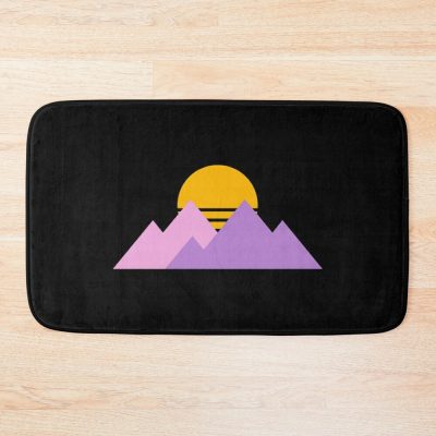 Purpled Merch Purpled Pastel Mountain Bath Mat Official Purpled Merch