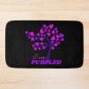 I Am Purpled Tree Of Pink And Purple Hearts On Black Background Bath Mat Official Purpled Merch