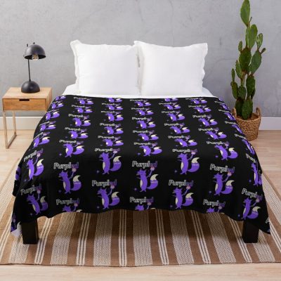 Cool Purpled Fox Throw Blanket Official Purpled Merch