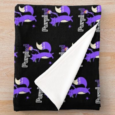 Cool Purpled Fox Throw Blanket Official Purpled Merch