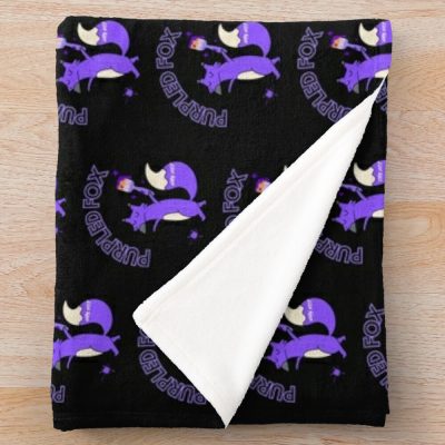 Purpled Fox Throw Blanket Official Purpled Merch