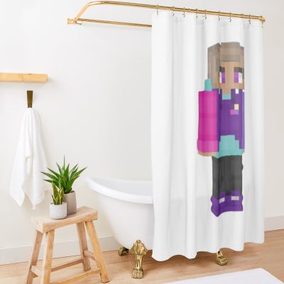 Purpled Merch Minecraft Skin Shower Curtain Official Purpled Merch