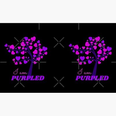 I Am Purpled Tree Of Pink And Purple Hearts On Black Background Mug Official Cow Anime Merch