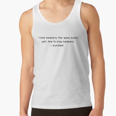 Purpled Quotes (I Hate Bedwars) Tank Top Official Cow Anime Merch