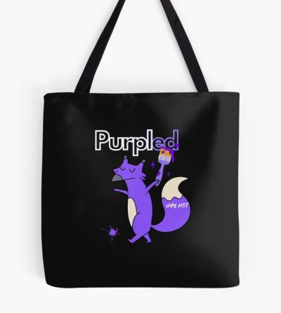 Cool Purpled Fox Tote Bag Official Cow Anime Merch