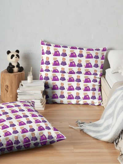 Purpled Throw Pillow Official Cow Anime Merch