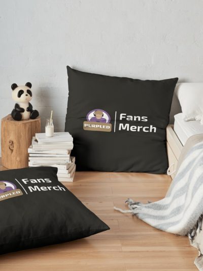 Purpled Throw Pillow Official Cow Anime Merch