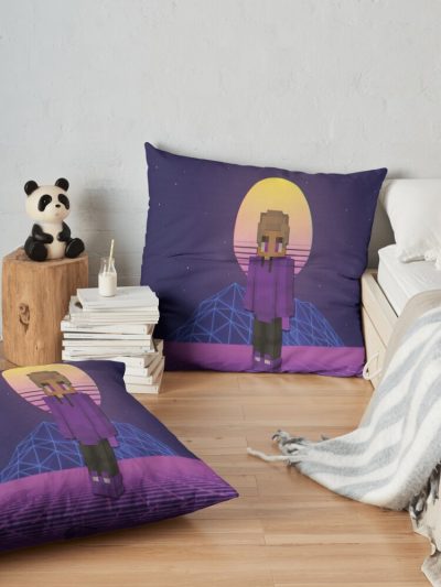 Purpled - Youtuber Minecraft Throw Pillow Official Cow Anime Merch