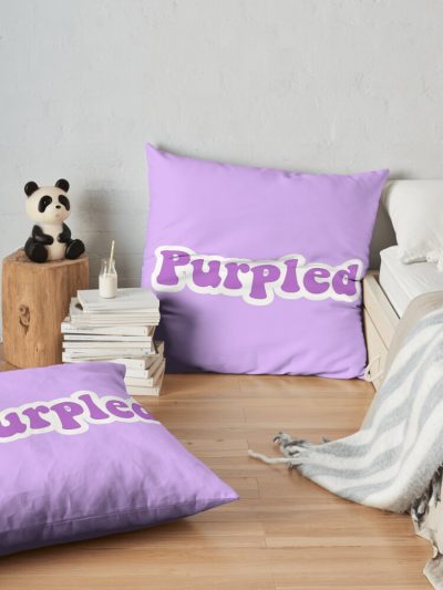 Purpled! Minecraf Youtuber Throw Pillow Official Cow Anime Merch