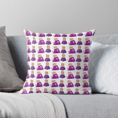 Purpled Throw Pillow Official Cow Anime Merch