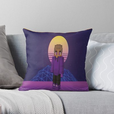 Purpled - Youtuber Minecraft Throw Pillow Official Cow Anime Merch