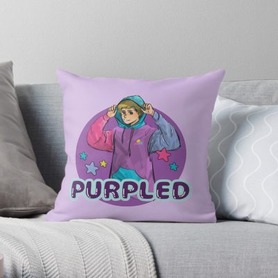 Purpled Mcyt Throw Pillow Official Cow Anime Merch