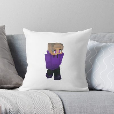 Purpled Throw Pillow Official Cow Anime Merch