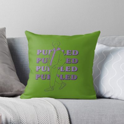 Purpled Throw Pillow Official Cow Anime Merch