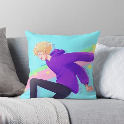 Purpled Fanart Throw Pillow Official Cow Anime Merch