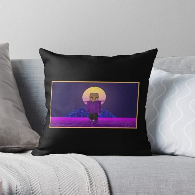 Purpled Throw Pillow Official Cow Anime Merch