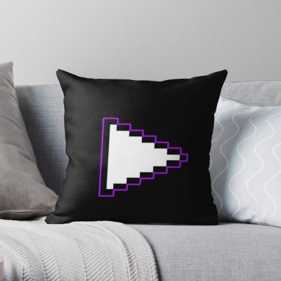 Purpled Funny Gamer Throw Pillow Official Cow Anime Merch