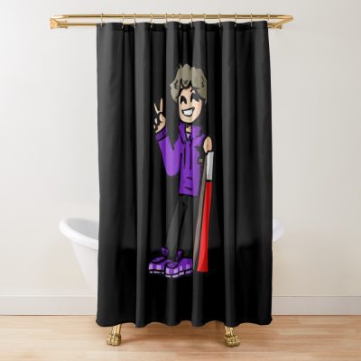 Purpled Shower Curtain Official Cow Anime Merch