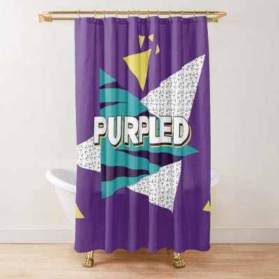 Purpled - Retro Gamer Art Shower Curtain Official Cow Anime Merch