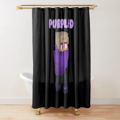 Purpled Shower Curtain Official Cow Anime Merch